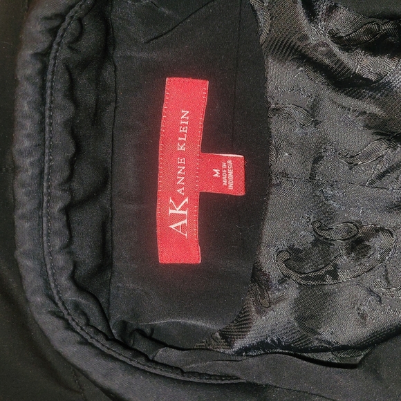 Anne Klein Black Mid Length Trench Coat M - Picture 7 of 7